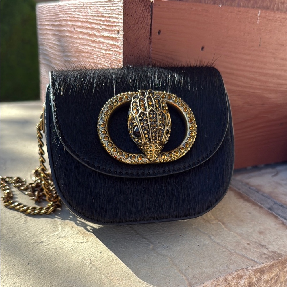 Kurt Geiger Calf Hair Micro Chelsea Saddle Crossbody Bag; Mini (Hard to Find) - Picture 6 of 17